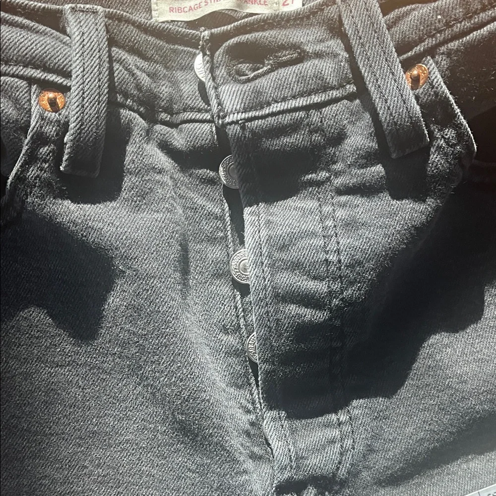 Levi’s Ribcage Straight Ankle Jeans - Women’s 27x27 - Black - ankle cut - Picture 5 of 8